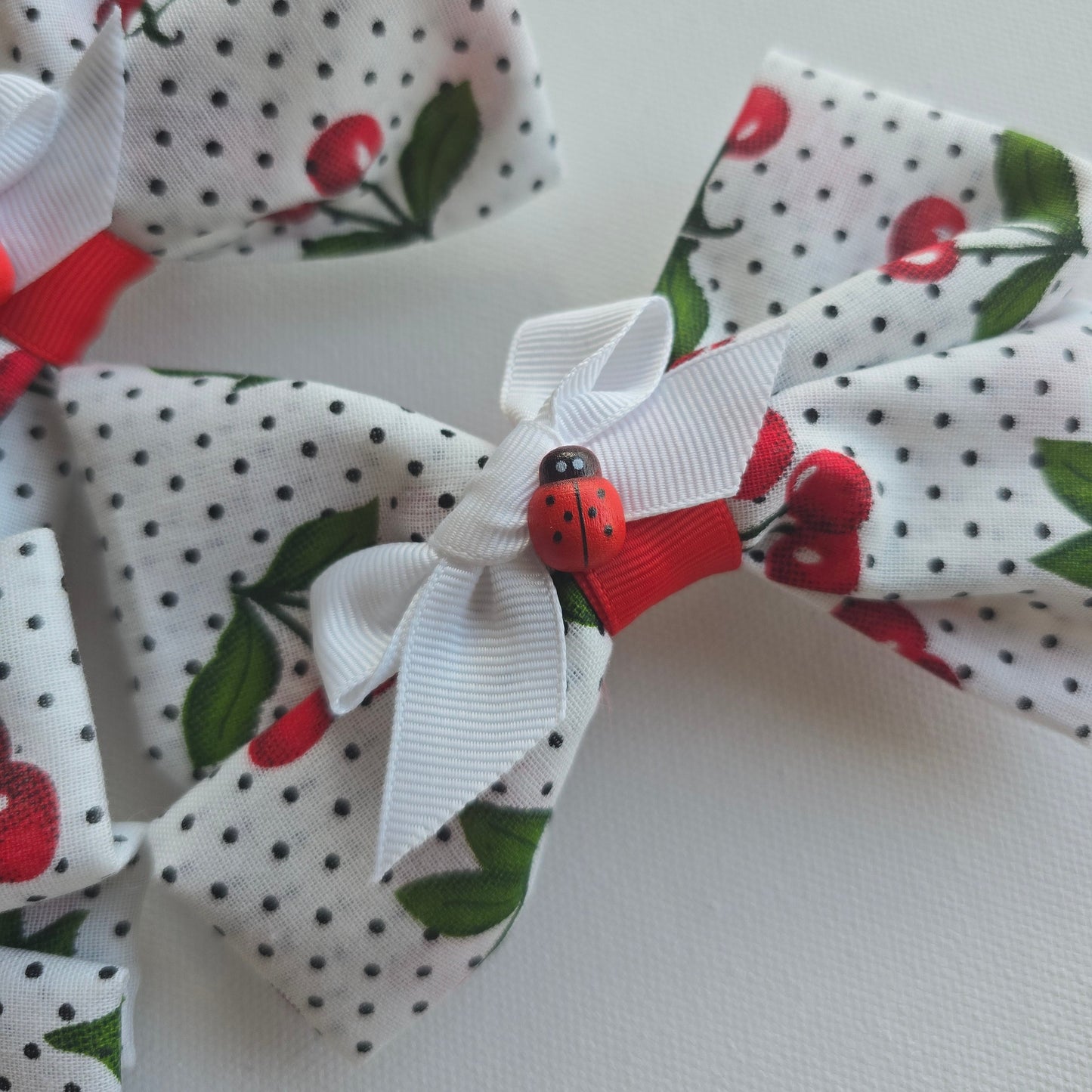 Cherry Bow Clip