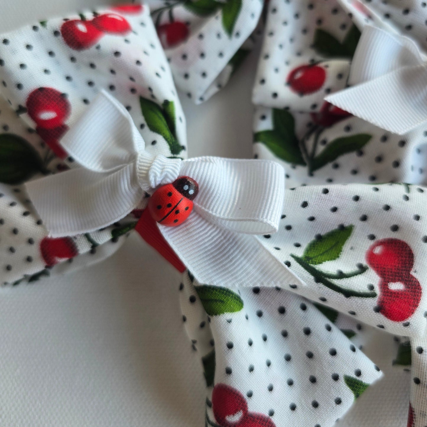 Cherry Bow Clip