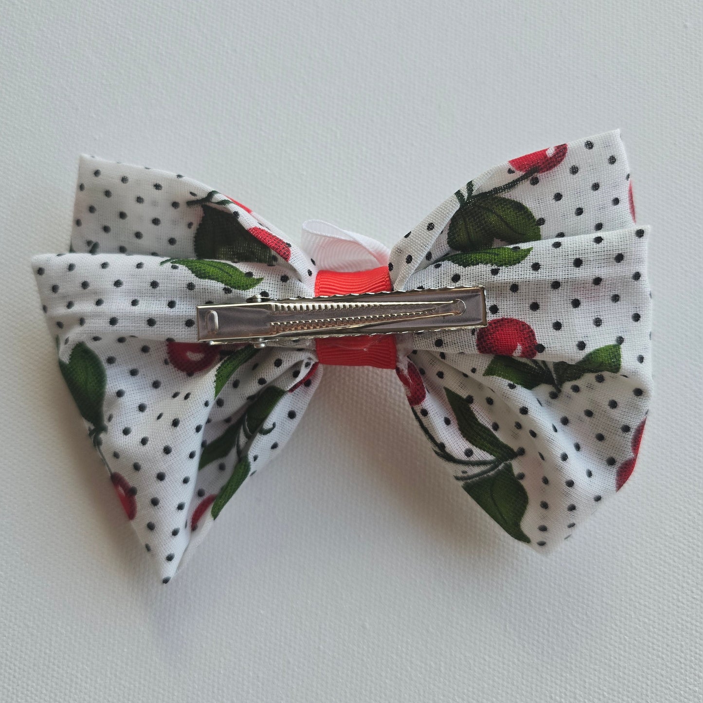 Cherry Bow Clip