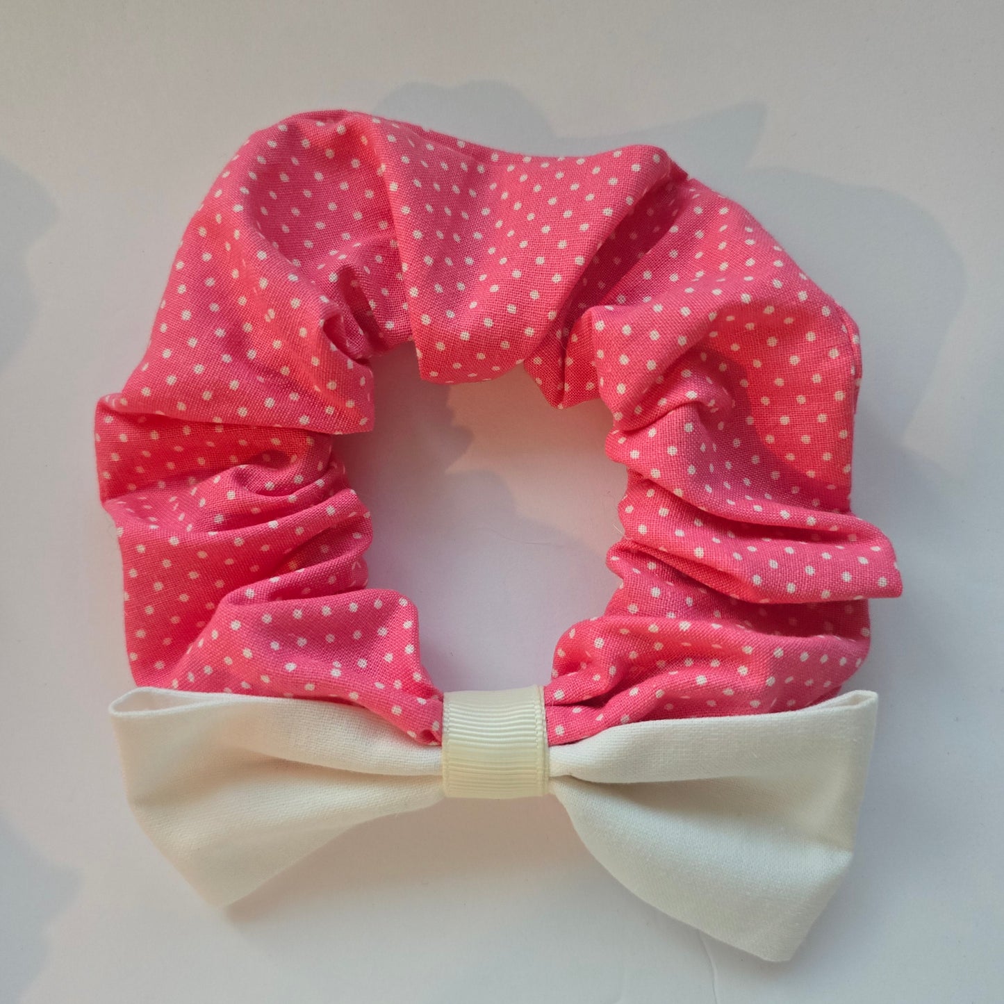 White Bow Scrunchie