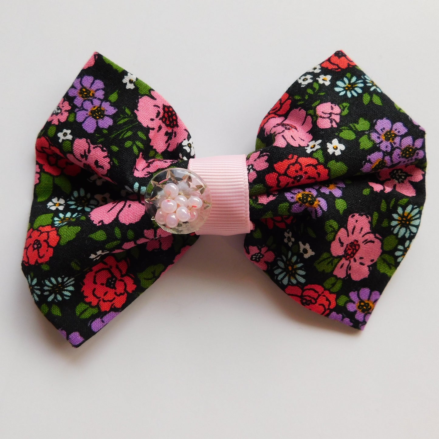 Red Floral Bow