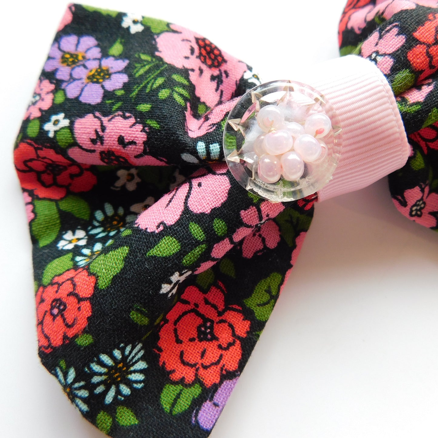 Red Floral Bow